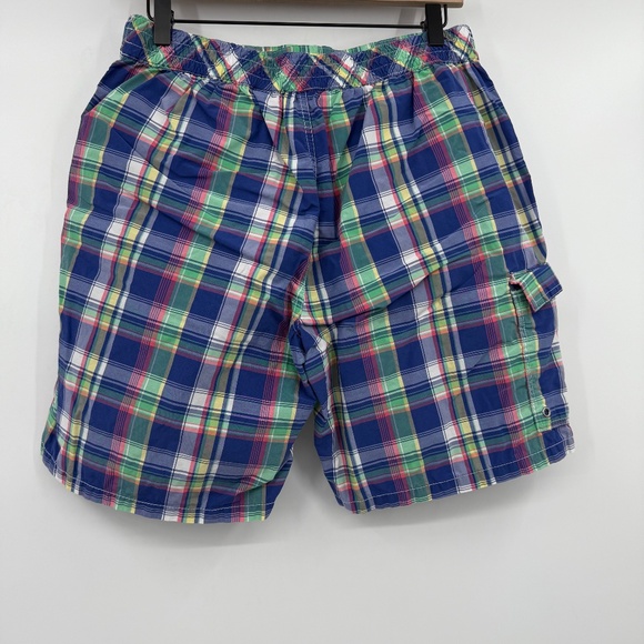 Polo Ralph Lauren Swim Shorts Men Medium Multicolor Plaid Trunks Lined Elastic - Picture 5 of 15